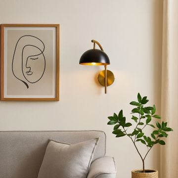 marcel wall sconce black main lifestyle
