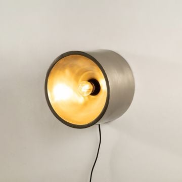 Conduit Box Wall Light Silver Light On White Background
