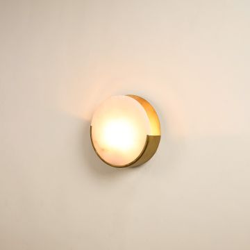 Lith Marble Wall Sconce Light On White Background