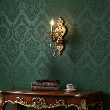 aurora 1 light vintage crystal wall lamp main lifestyle