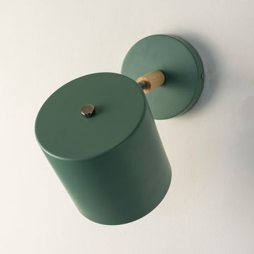 Adjustable Decorative Wall Light - Green Light Off White Background