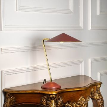 Benton Study Lamp - Paprika Finish Light On White Background