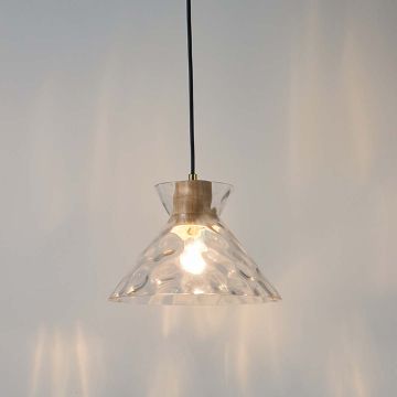 Broto Glass Hanging Light Light On White Background