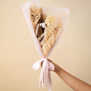 Brunette Mix Flower Bouquet | Bunch of Flowers for Birthday GiftHand Image