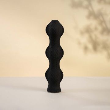 Renee Ceramic Vase - Black White Background