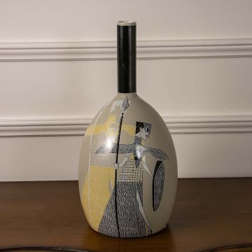 Decanter Style Ceramic Vase White Background-1