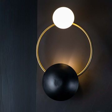 Dot Spot Wall Light Light On Black Background