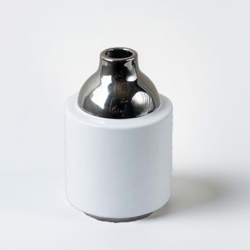 Elora Vase - Silver - Desk Planter White Background