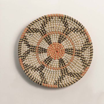 Dahlia Handwoven Wall Basket White Background
