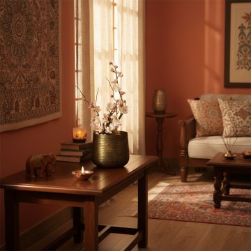 Hymn Metal Vase Green Small Lifestyle