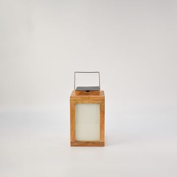 Jabillo Wooden Lantern Small Light Off White Background
