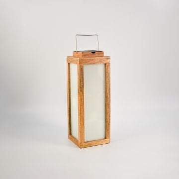 Jabillo Wooden Lantern Large Light Off White Background-1