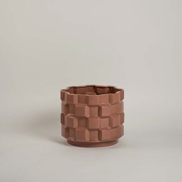 Jara Vase Brown - Medium White Background
