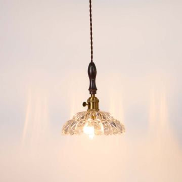 Maruva Glass Hanging Light Light On White Background