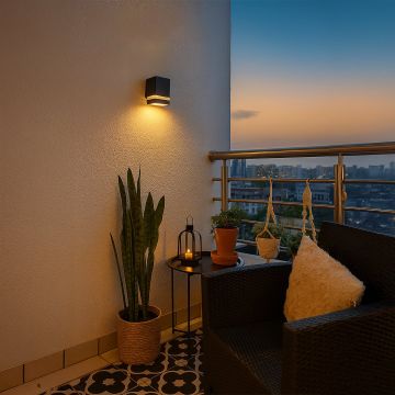 modern outdoor wall light black main lifestyle