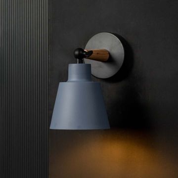 Modern Wall Light - Grey Light On Black Background