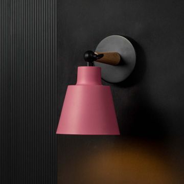 Modern Wall Light - Pink Light On Black Background