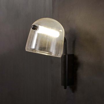 Mona Wall Light - Clear Light On Black Background