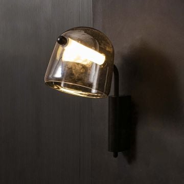 Mona Wall Light - Smoky Light On Black Background