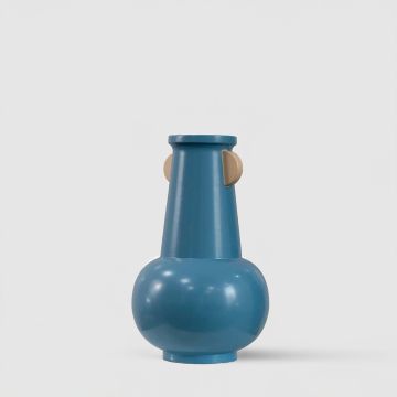 Nicita Vase - Sky Blue White Background