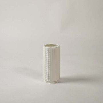 Nuru Ceramic Flower Vase - White White Background