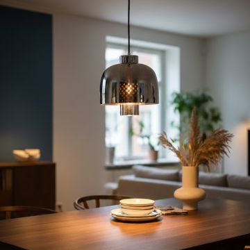 ando pendant light chrome main lifestyle