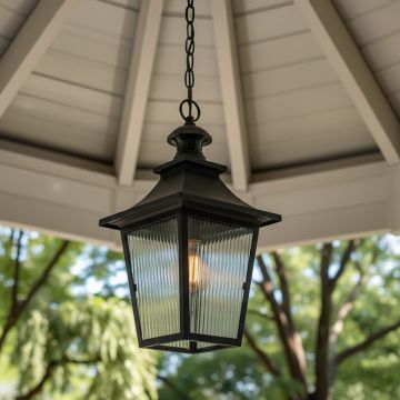 carson ribbed glass outdoor hanging light main lifestyle