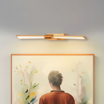 Linear Wings Picture Light Gold lifestyle closeup