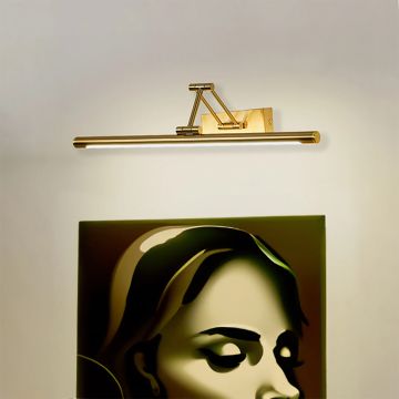 Berkshire Adjustable Picture Light Brass Lifestyle