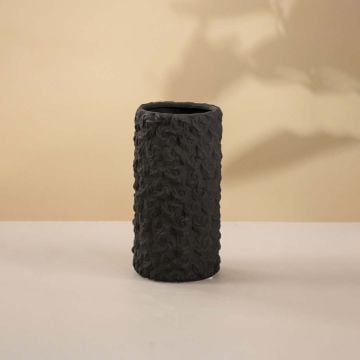Sarsen Black Ceramic Vase - Large White Background