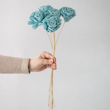Sola Flower Set Of 5 - Sky BlueHand Image