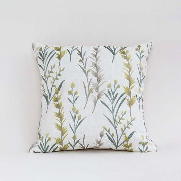 Spinney Designer Brown Embroidered Cushion Cover White Background