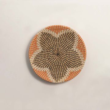 Stary Fish Multicolor Handwoven Wall Basket White Background