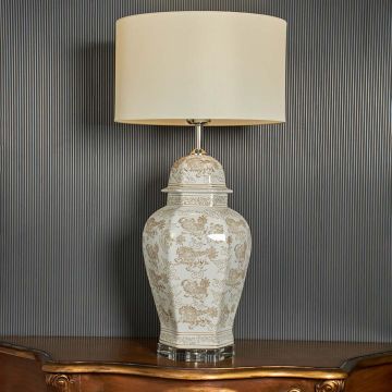 Thalassa Table Lamp Light On Black Background