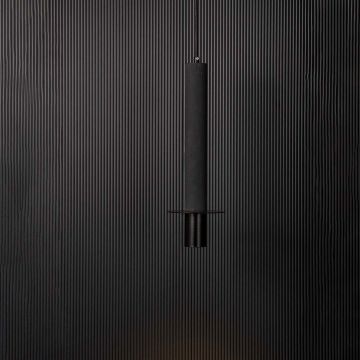 Tubular Hanging Light Light On Black Background