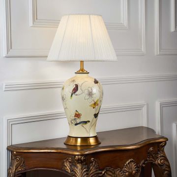 Ubayy Ceramic Table Lamp Light On White Background