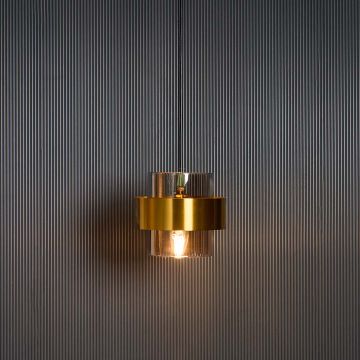 Umanga Glass Hanging Light Light On Black Background