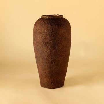 Rustique Terracotta Vase Medium White Background