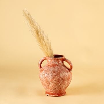 Crackled Terracotta Vase Small Lifestyle