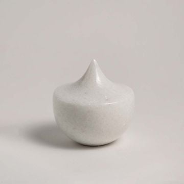 Water Droplet Marble Desk Decor - White White Background