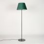 Fanny Linear Black Floor Lamp with Suede Shade - Green
