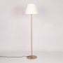 Klaviyo Linear Gold Floor Lamp with Pleated Empire Softback Lamp shade - White
