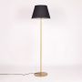 Klaviyo Linear Gold Floor Lamp with Barrel Shade - Black