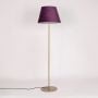 Klaviyo Linear Gold Floor Lamp with Velvet Shade - Purple