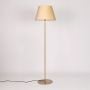 Klaviyo Linear Gold Floor Lamp with Suede Shade - Gold