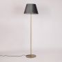 Klaviyo Linear Gold Floor Lamp with Suede Shade - Black