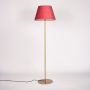 Klaviyo Linear Gold Floor Lamp with Suede Shade - Red