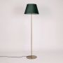 Klaviyo Linear Gold Floor Lamp with Suede Shade - Green