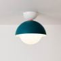 Nordic Macaroon Ceiling Light White Blue Light on White Background