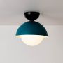 Nordic Macaroon Ceiling Light Black Blue Light on White Background